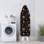 White And Orange Aboriginal Art Print Ironing Board Cover