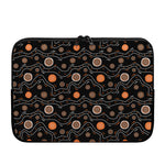 White And Orange Aboriginal Art Print Laptop Sleeve