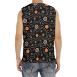 White And Orange Aboriginal Art Print Men's Fitness Tank Top