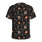 White And Orange Aboriginal Art Print Men's Sports T-Shirt