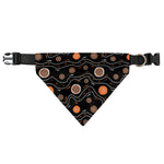 White And Orange Aboriginal Art Print Over The Collar Dog Bandana
