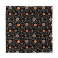 White And Orange Aboriginal Art Print Silk Bandana