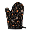 White And Orange Aboriginal Art Print Single Oven Mitt