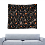 White And Orange Aboriginal Art Print Tapestry