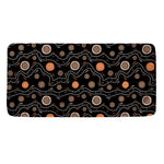 White And Orange Aboriginal Art Print Towel