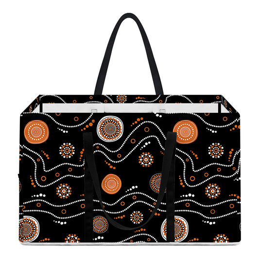 White And Orange Aboriginal Art Print Utility Tote Bag