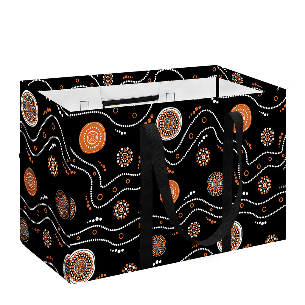 White And Orange Aboriginal Art Print Utility Tote Bag