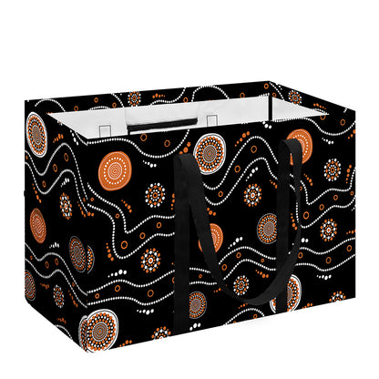 White And Orange Aboriginal Art Print Utility Tote Bag