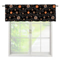 White And Orange Aboriginal Art Print Window Valance