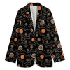 White And Orange Aboriginal Art Print Women's Blazer