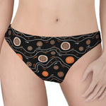 White And Orange Aboriginal Art Print Women's Thong