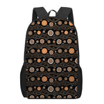 White And Orange Aboriginal Dot Print 17 Inch Backpack