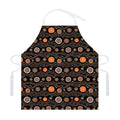 White And Orange Aboriginal Dot Print Adjustable Apron