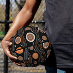 White And Orange Aboriginal Dot Print Basketball