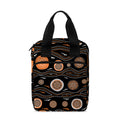 White And Orange Aboriginal Dot Print Bible Tote Bag