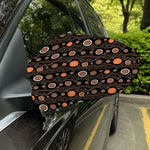 White And Orange Aboriginal Dot Print Car Side Mirror Covers
