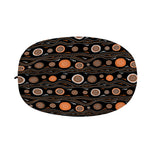 White And Orange Aboriginal Dot Print Car Side Mirror Covers