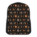 White And Orange Aboriginal Dot Print Casual Backpack