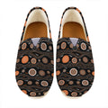 White And Orange Aboriginal Dot Print Casual Shoes