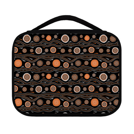 White And Orange Aboriginal Dot Print Classic Bible Case