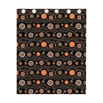 White And Orange Aboriginal Dot Print Curtain