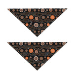 White And Orange Aboriginal Dot Print Dog Bandana