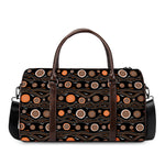 White And Orange Aboriginal Dot Print Duffle Bag