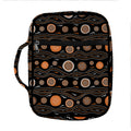 White And Orange Aboriginal Dot Print Front Pocket Bible Bag