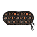 White And Orange Aboriginal Dot Print Glasses Case