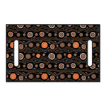 White And Orange Aboriginal Dot Print Golf Cart Seat Cover