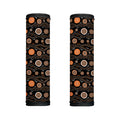 White And Orange Aboriginal Dot Print Handle Covers