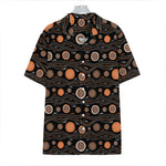 White And Orange Aboriginal Dot Print Hawaiian Shirt