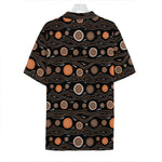 White And Orange Aboriginal Dot Print Hawaiian Shirt