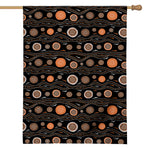 White And Orange Aboriginal Dot Print House Flag