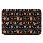 White And Orange Aboriginal Dot Print Indoor Door Mat