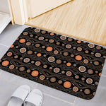 White And Orange Aboriginal Dot Print Indoor Door Mat