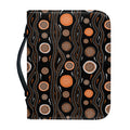 White And Orange Aboriginal Dot Print Leather Bible Cover