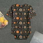 White And Orange Aboriginal Dot Print Men's Bodysuit