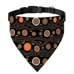 White And Orange Aboriginal Dot Print Over The Collar Dog Bandana