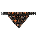 White And Orange Aboriginal Dot Print Over The Collar Dog Bandana
