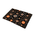 White And Orange Aboriginal Dot Print Pet Cooling Mat Cover