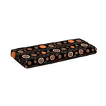 White And Orange Aboriginal Dot Print Piano Keyboard Cover