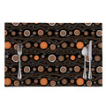White And Orange Aboriginal Dot Print Placemat