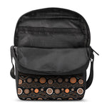 White And Orange Aboriginal Dot Print Rectangular Crossbody Bag