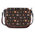 White And Orange Aboriginal Dot Print Saddle Bag