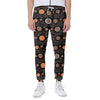 White And Orange Aboriginal Dot Print Scuba Joggers