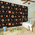 White And Orange Aboriginal Dot Print Wall Sticker