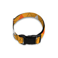 White And Orange Argyle Pattern Print Dog Collar