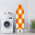 White And Orange Argyle Pattern Print Ironing Board Cover