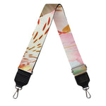 White And Pink Alstroemeria Print Bag Strap